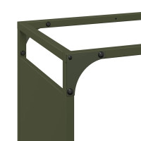 Produktbild för Vedställ olivgrön 90x28x90 cm kallvalsat stål