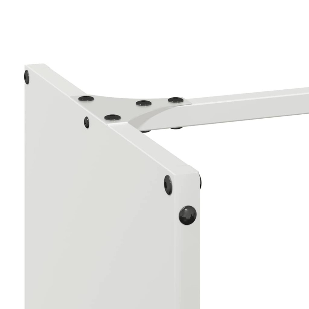 Produktbild för Vedställ vit 40x30x80 cm kallvalsat stål