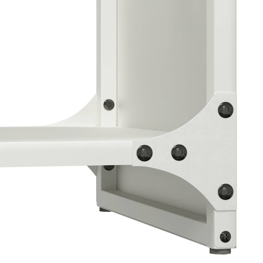 Produktbild för Vedställ vit 40x30x80 cm kallvalsat stål