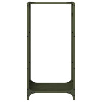 Produktbild för Vedställ olivgrön 40x30x80 cm kallvalsat stål