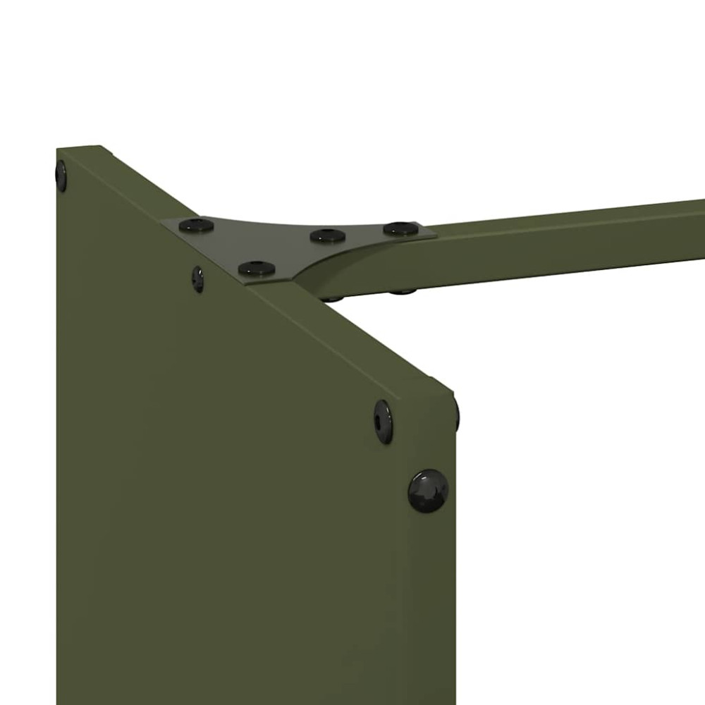 Produktbild för Vedställ olivgrön 40x30x80 cm kallvalsat stål