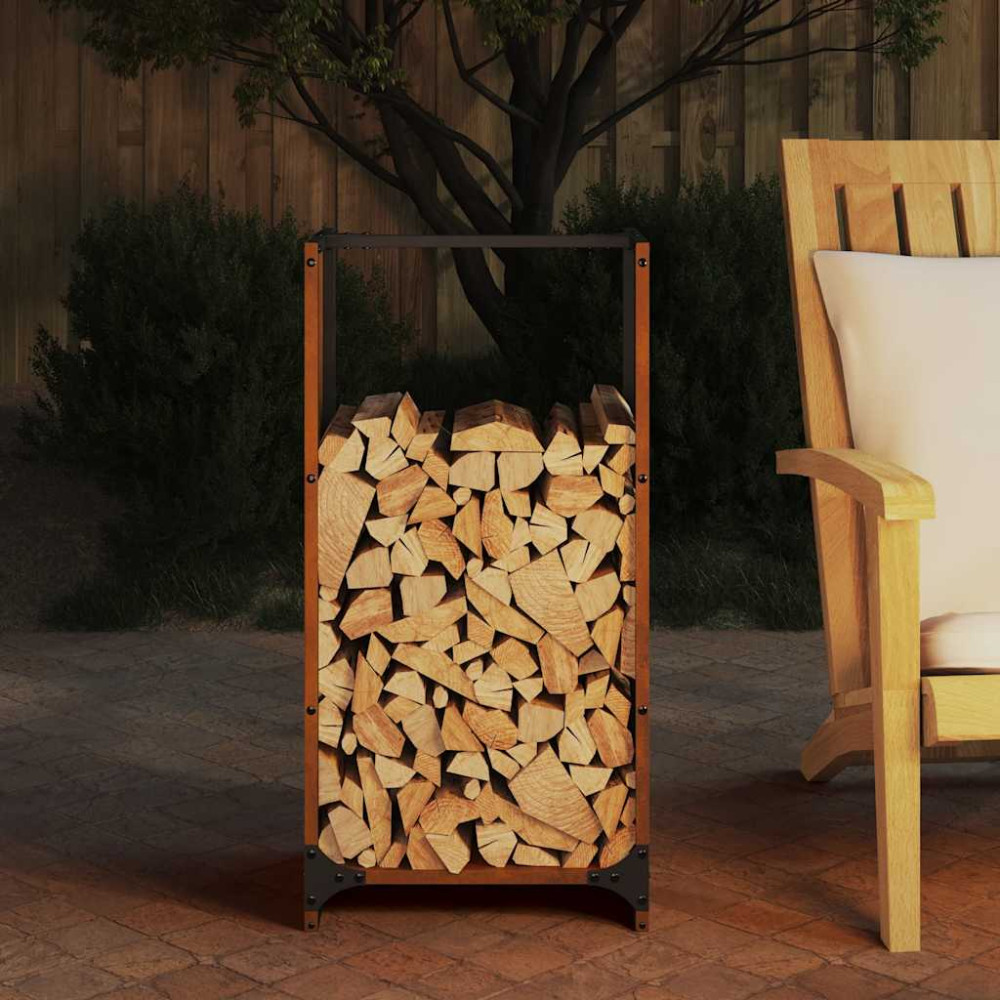 Produktbild för Vedställ 40x30x80 cm väderbeständigt stål