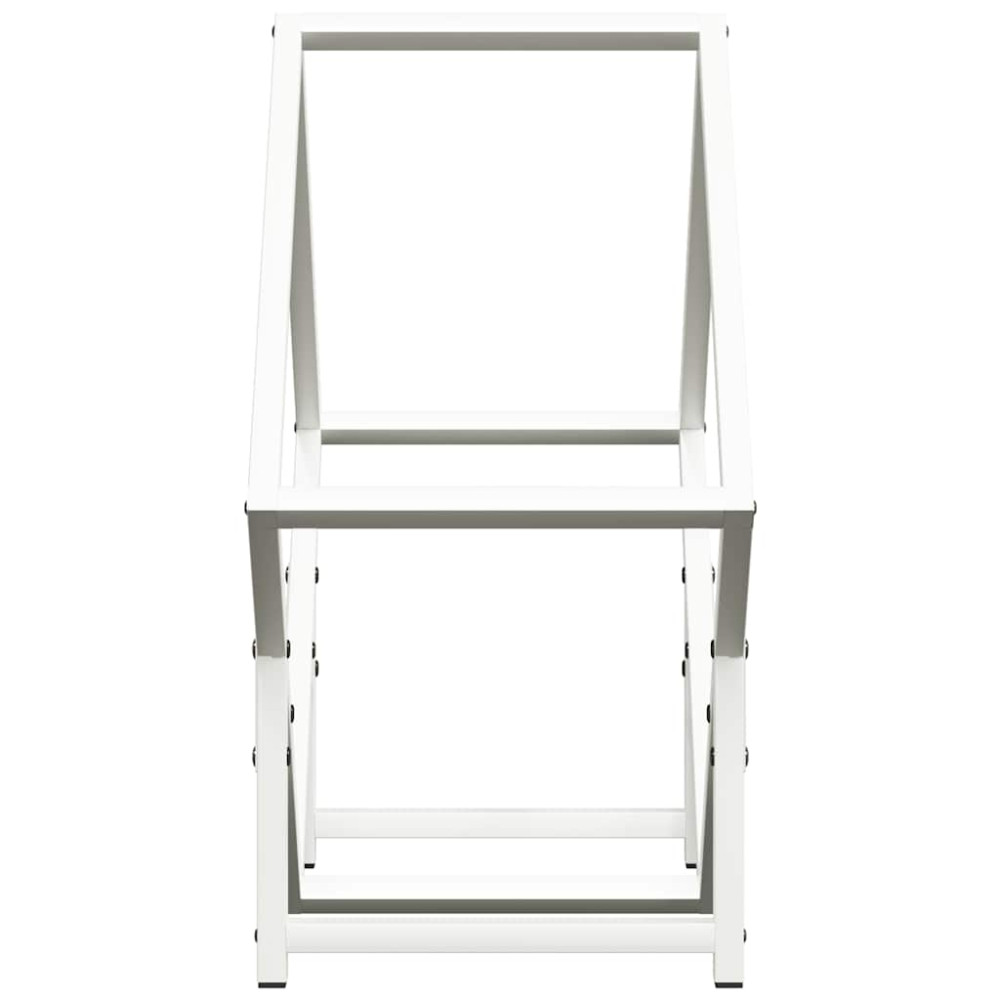 Produktbild för Vedställ vit 50x25x50 cm kallvalsat stål