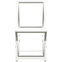 Produktbild för Vedställ vit 50x25x50 cm kallvalsat stål