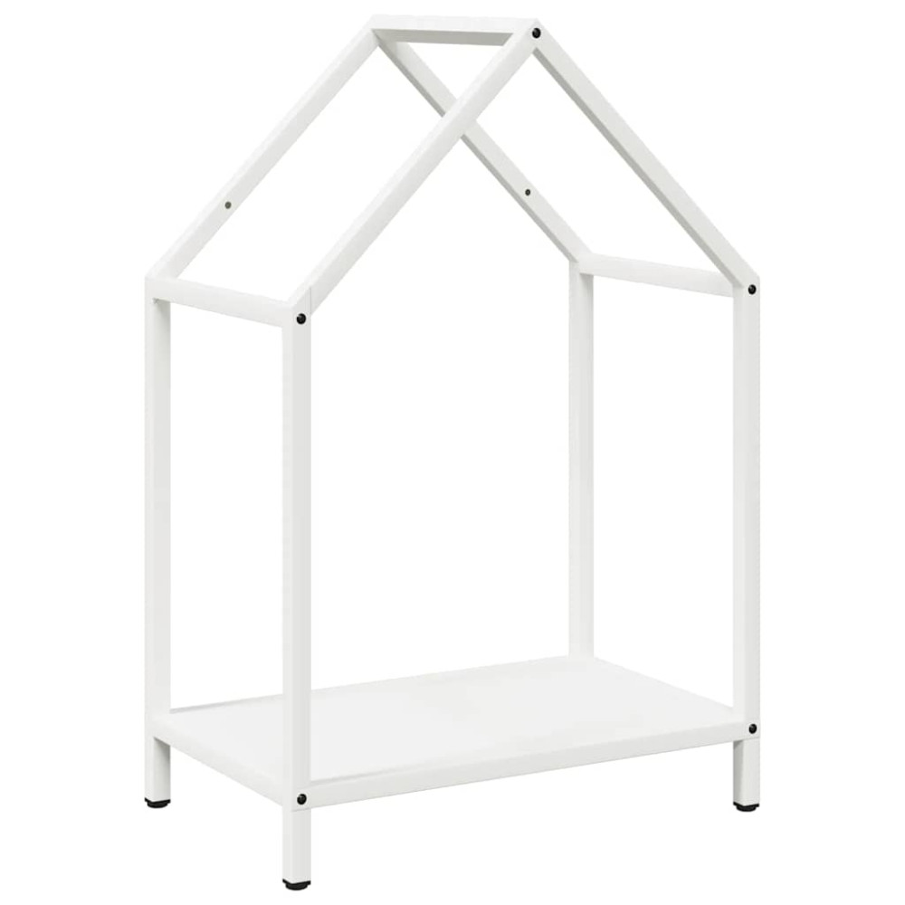 Produktbild för Vedställ vit 40x25x60 cm kallvalsat stål