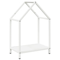 Produktbild för Vedställ vit 40x25x60 cm kallvalsat stål