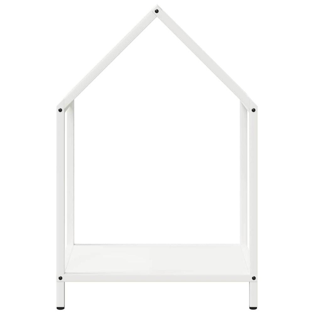 Produktbild för Vedställ vit 40x25x60 cm kallvalsat stål