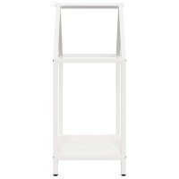 Produktbild för Vedställ vit 40x25x60 cm kallvalsat stål