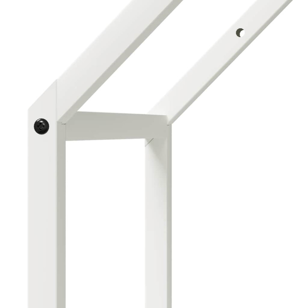 Produktbild för Vedställ vit 40x25x60 cm kallvalsat stål