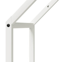 Produktbild för Vedställ vit 40x25x60 cm kallvalsat stål