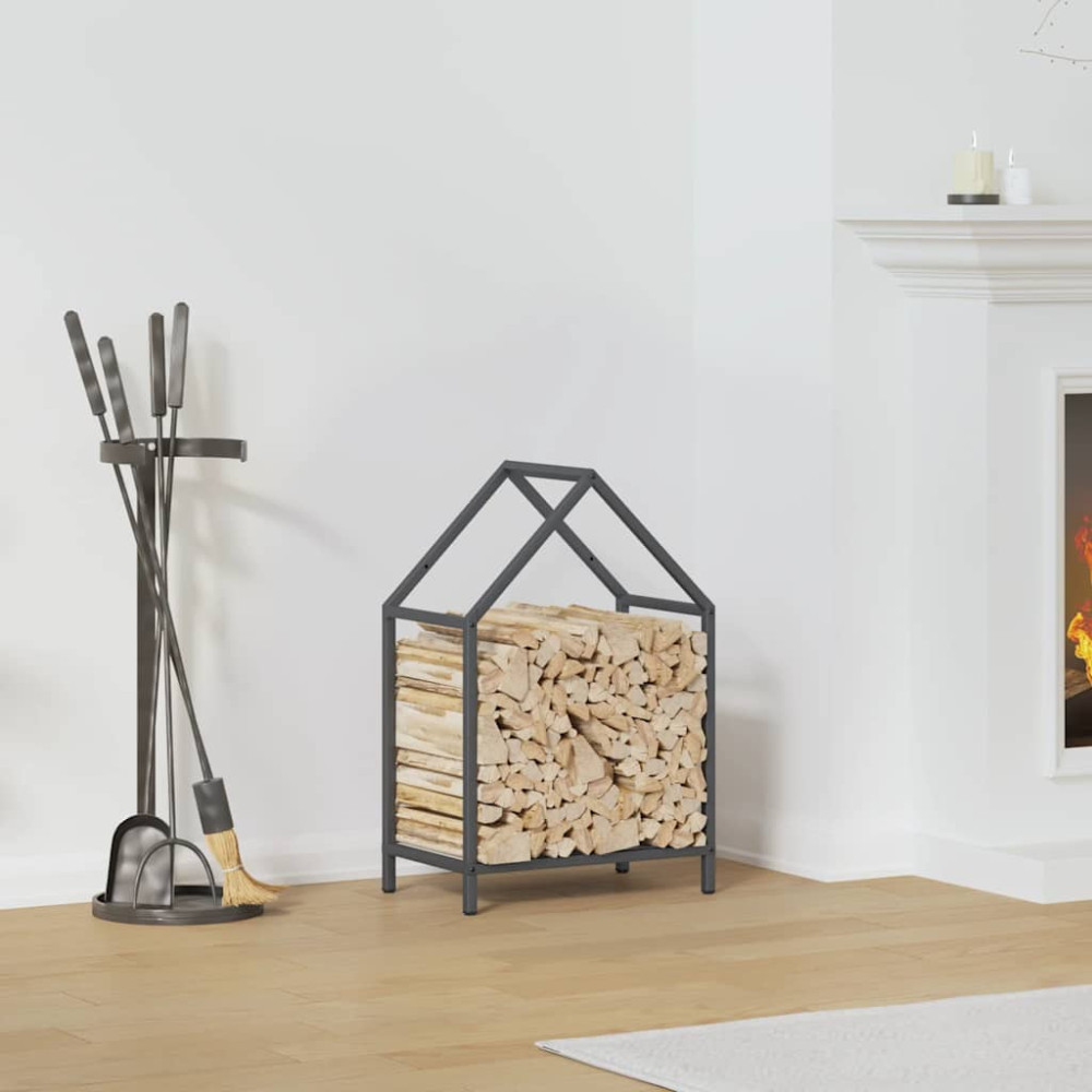 Produktbild för Vedställ antracit 40x25x60 cm kallvalsat stål