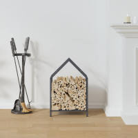 Produktbild för Vedställ antracit 40x25x60 cm kallvalsat stål