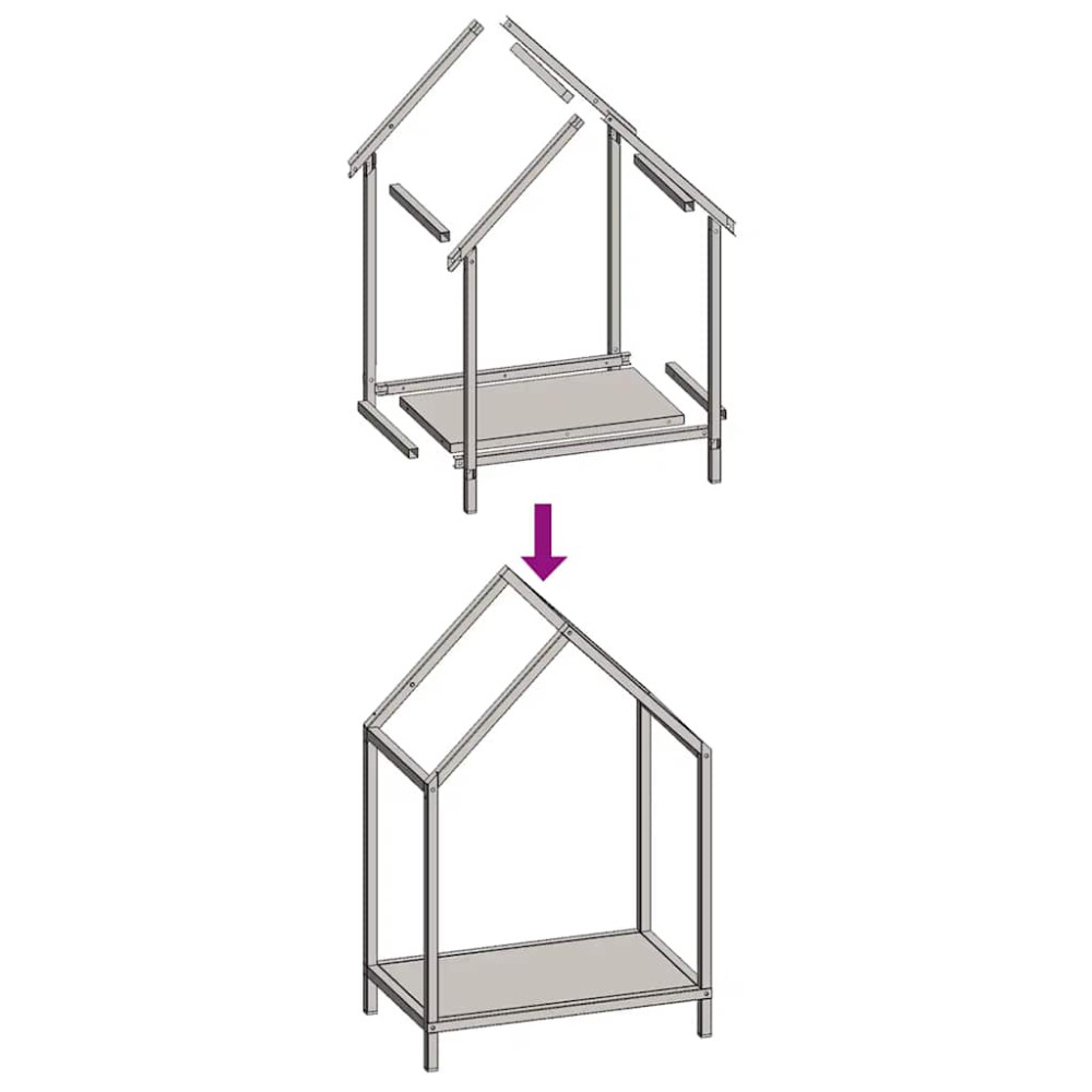 Produktbild för Vedställ antracit 40x25x60 cm kallvalsat stål