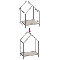 Produktbild för Vedställ antracit 40x25x60 cm kallvalsat stål