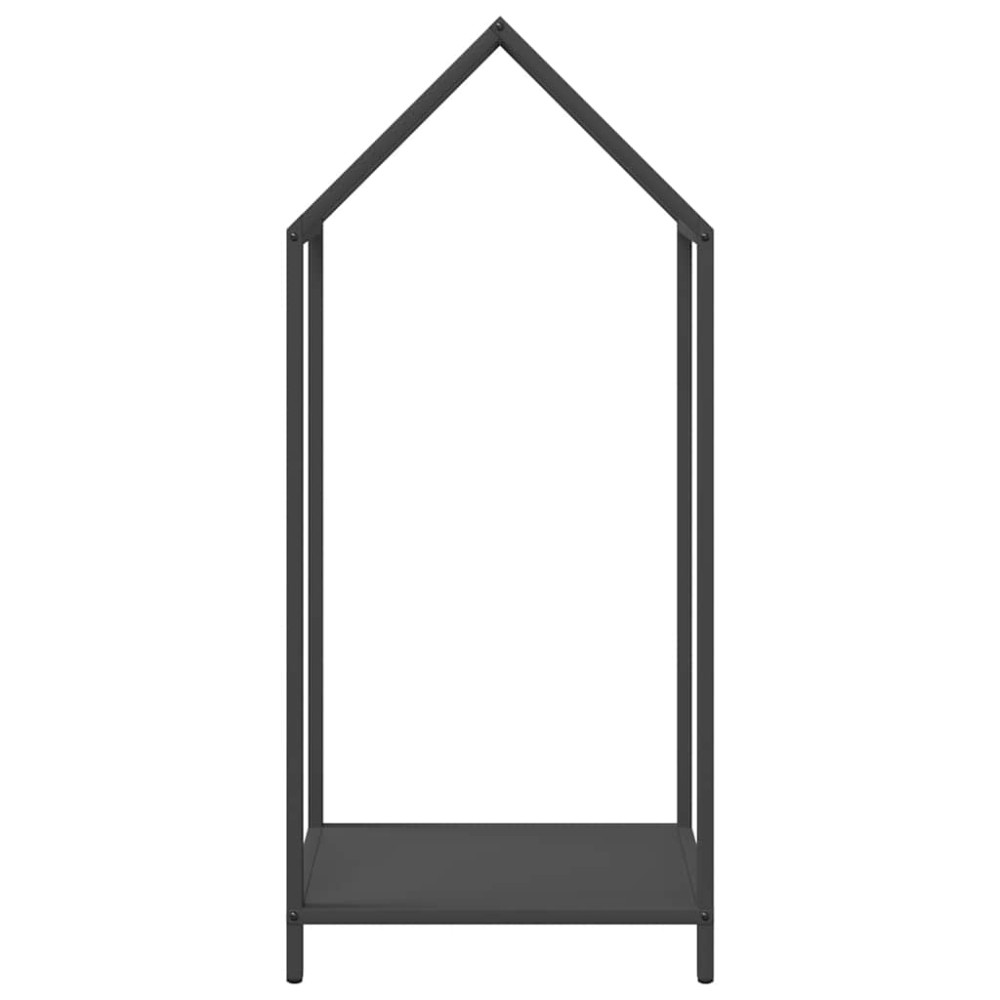 Produktbild för Vedställ svart 40x25x90 cm kallvalsat stål