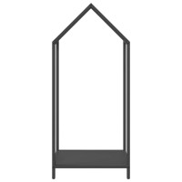 Produktbild för Vedställ svart 40x25x90 cm kallvalsat stål