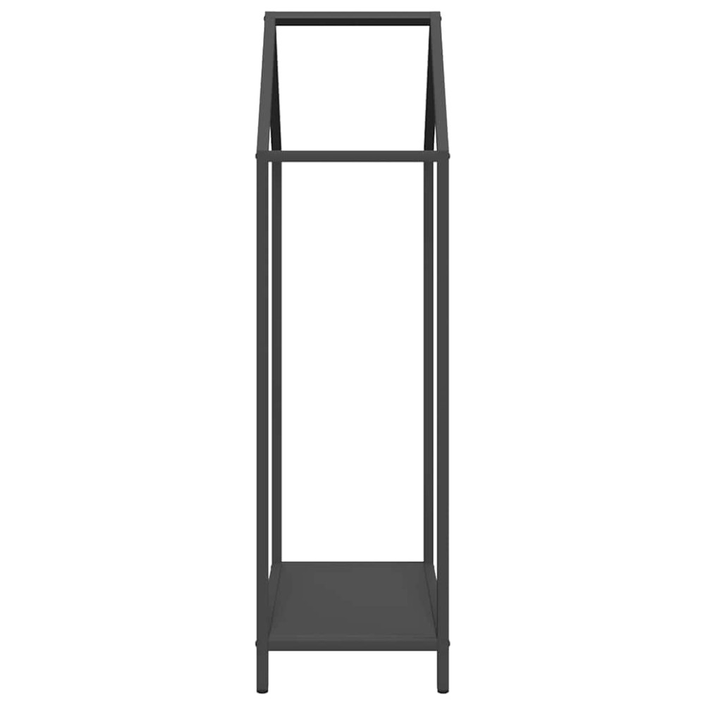Produktbild för Vedställ svart 40x25x90 cm kallvalsat stål