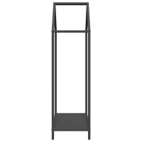 Produktbild för Vedställ svart 40x25x90 cm kallvalsat stål