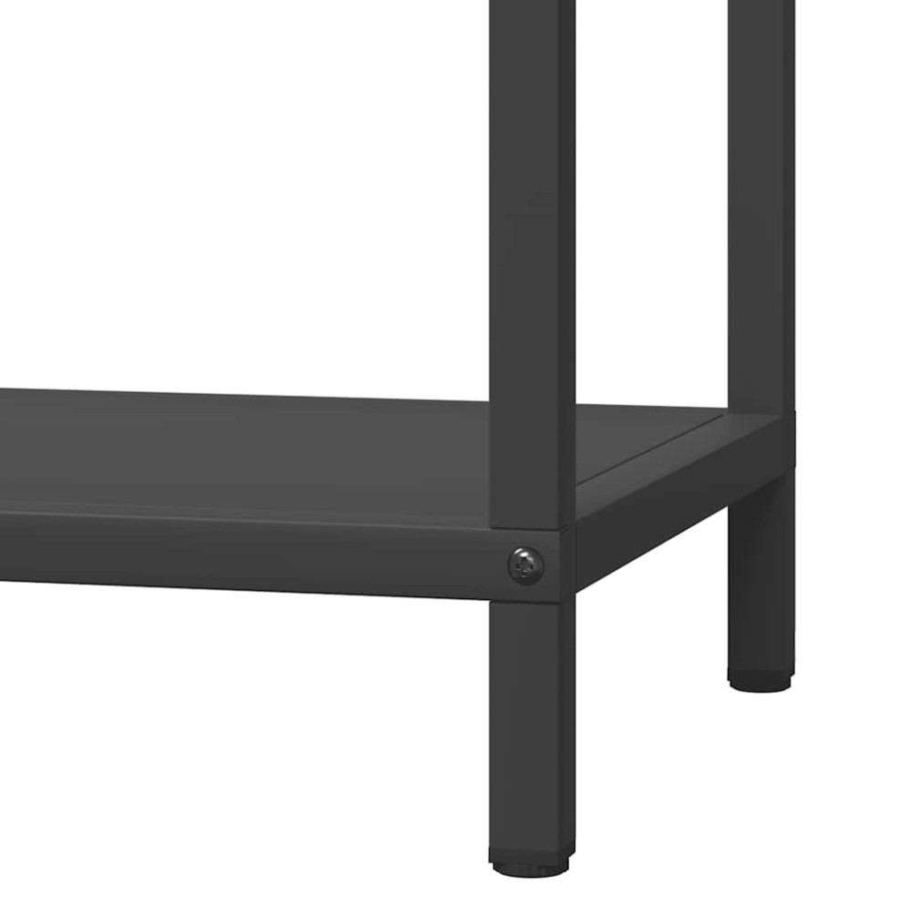 Produktbild för Vedställ svart 40x25x90 cm kallvalsat stål