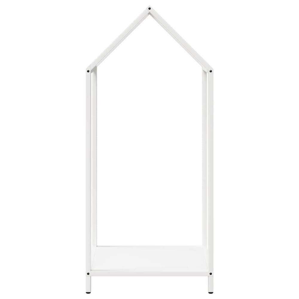 Produktbild för Vedställ vit 40x25x90 cm kallvalsat stål