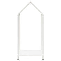 Produktbild för Vedställ vit 40x25x90 cm kallvalsat stål