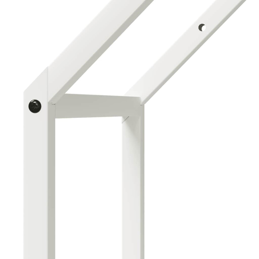 Produktbild för Vedställ vit 40x25x90 cm kallvalsat stål