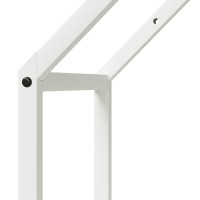 Produktbild för Vedställ vit 40x25x90 cm kallvalsat stål