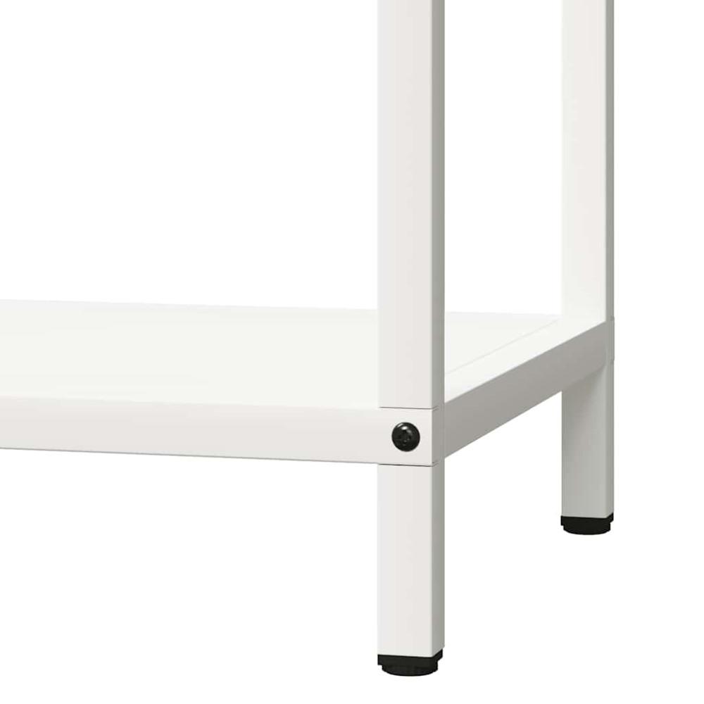Produktbild för Vedställ vit 40x25x90 cm kallvalsat stål