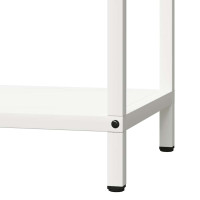 Produktbild för Vedställ vit 40x25x90 cm kallvalsat stål