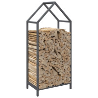 Produktbild för Vedställ antracit 40x25x90 cm kallvalsat stål