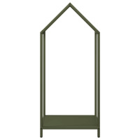 Produktbild för Vedställ olivgrön 40x25x90 cm kallvalsat stål