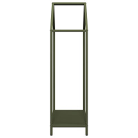 Produktbild för Vedställ olivgrön 40x25x90 cm kallvalsat stål
