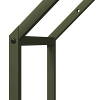Produktbild för Vedställ olivgrön 40x25x90 cm kallvalsat stål