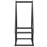 Produktbild för Vedställ svart 50x25x60 cm kallvalsat stål