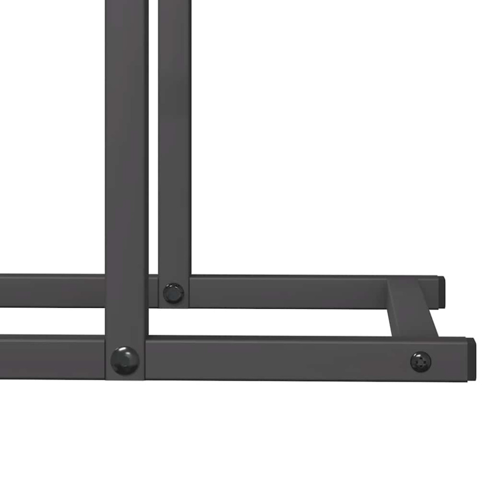 Produktbild för Vedställ svart 50x25x60 cm kallvalsat stål