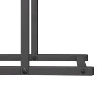Produktbild för Vedställ svart 50x25x60 cm kallvalsat stål
