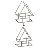 Produktbild för Vedställ svart 50x25x60 cm kallvalsat stål