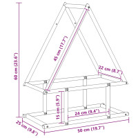 Produktbild för Vedställ antracit 50x25x60 cm kallvalsat stål