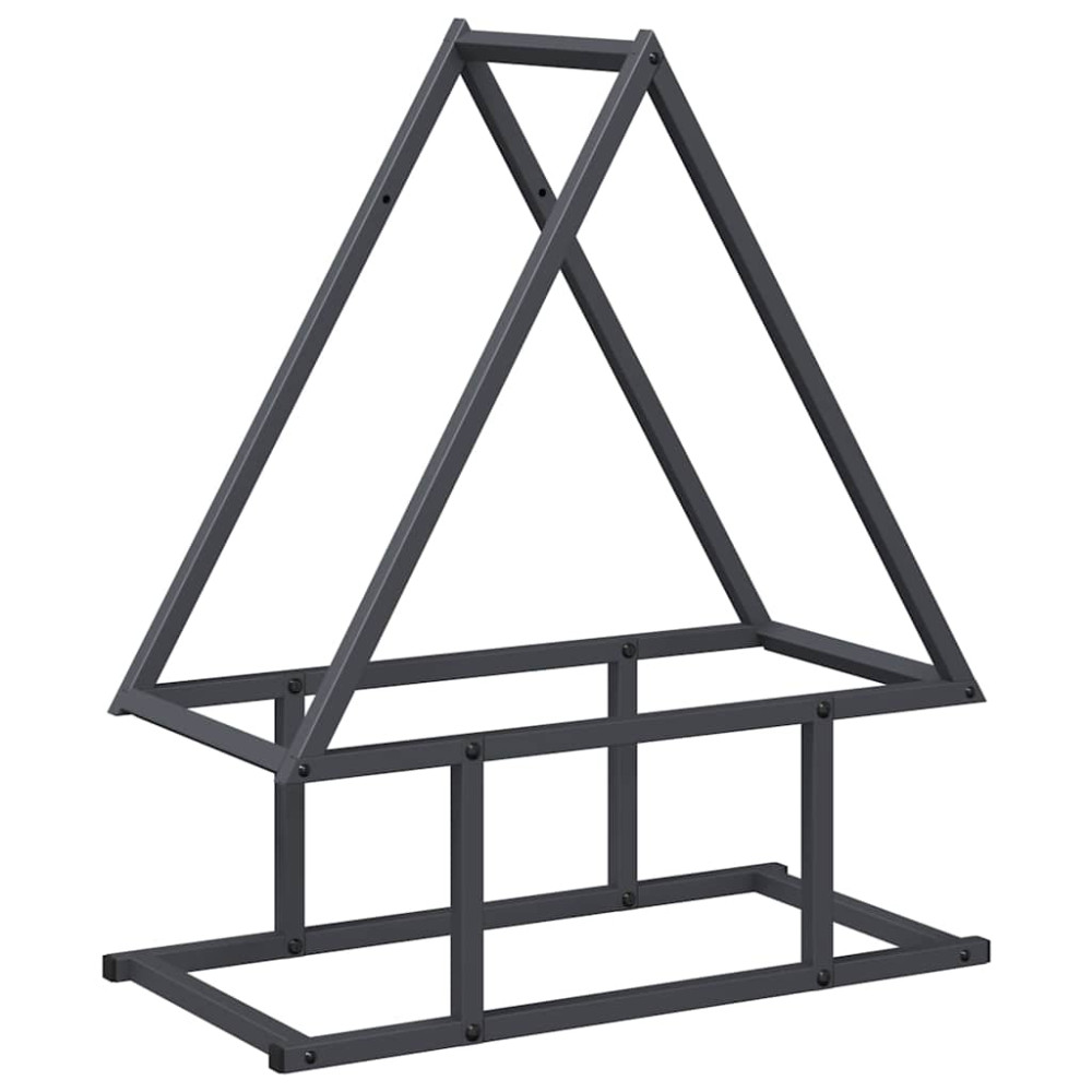 Produktbild för Vedställ antracit 50x25x60 cm kallvalsat stål