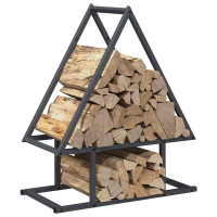 Produktbild för Vedställ antracit 50x25x60 cm kallvalsat stål