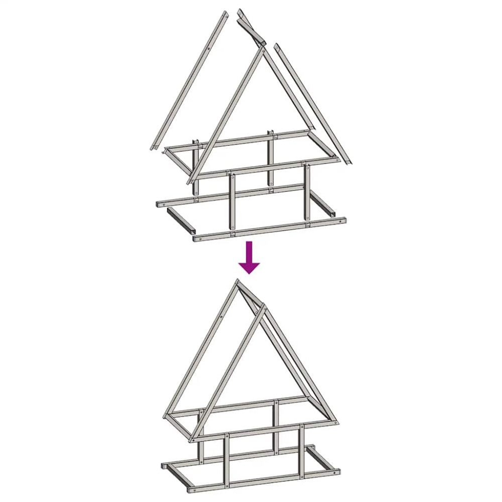Produktbild för Vedställ antracit 50x25x60 cm kallvalsat stål