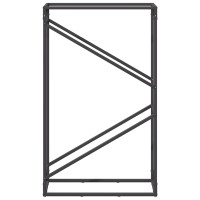 Produktbild för Vedställ svart 60x25x100 cm kallvalsat stål