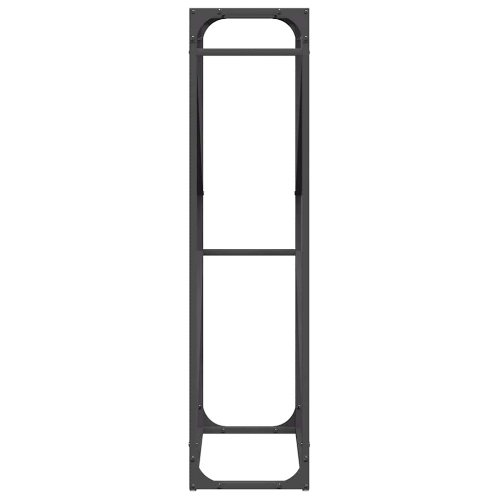 Produktbild för Vedställ svart 60x25x100 cm kallvalsat stål