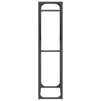 Produktbild för Vedställ svart 60x25x100 cm kallvalsat stål