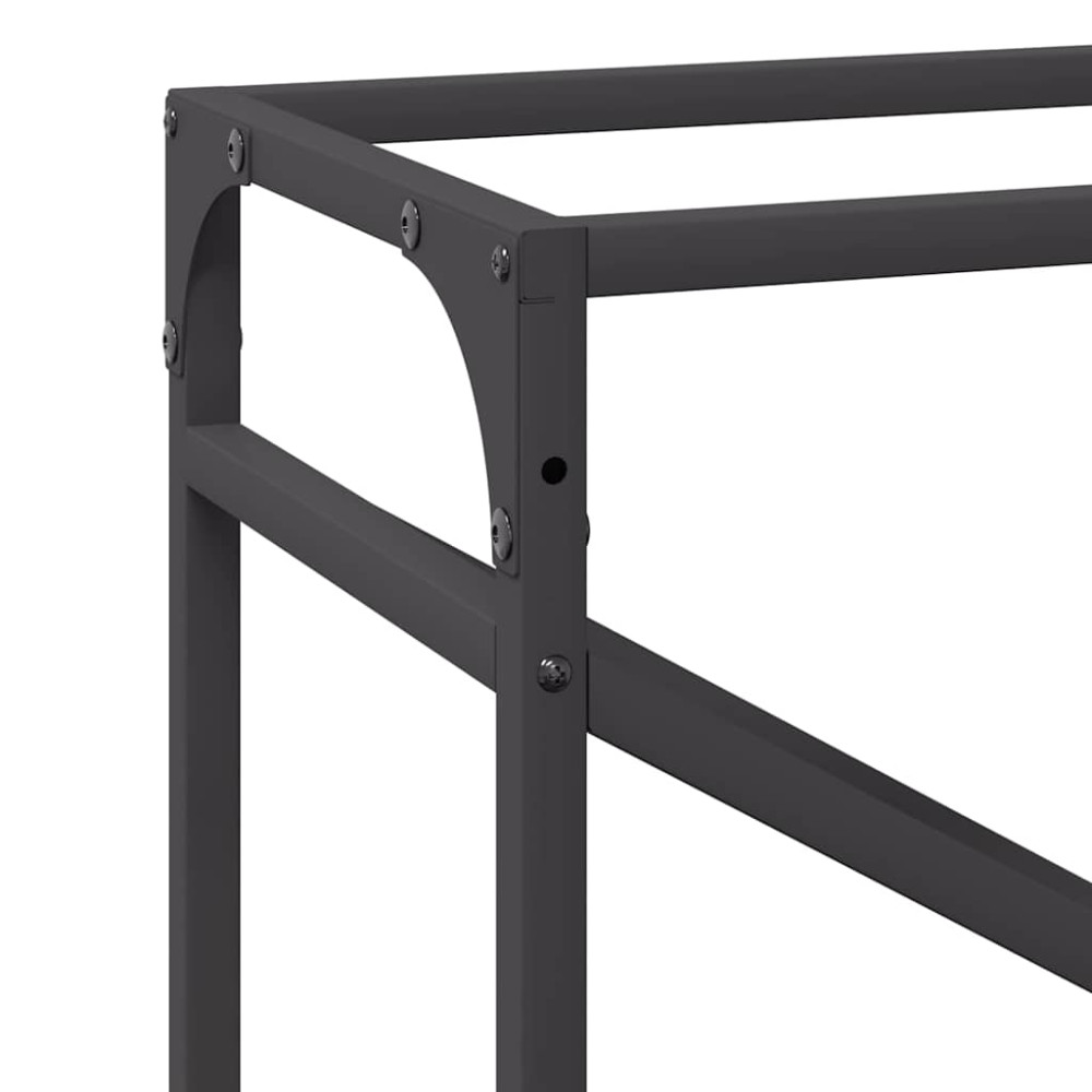 Produktbild för Vedställ svart 60x25x100 cm kallvalsat stål