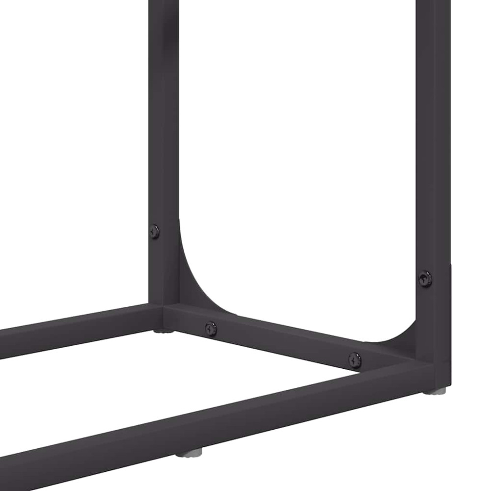 Produktbild för Vedställ svart 60x25x100 cm kallvalsat stål