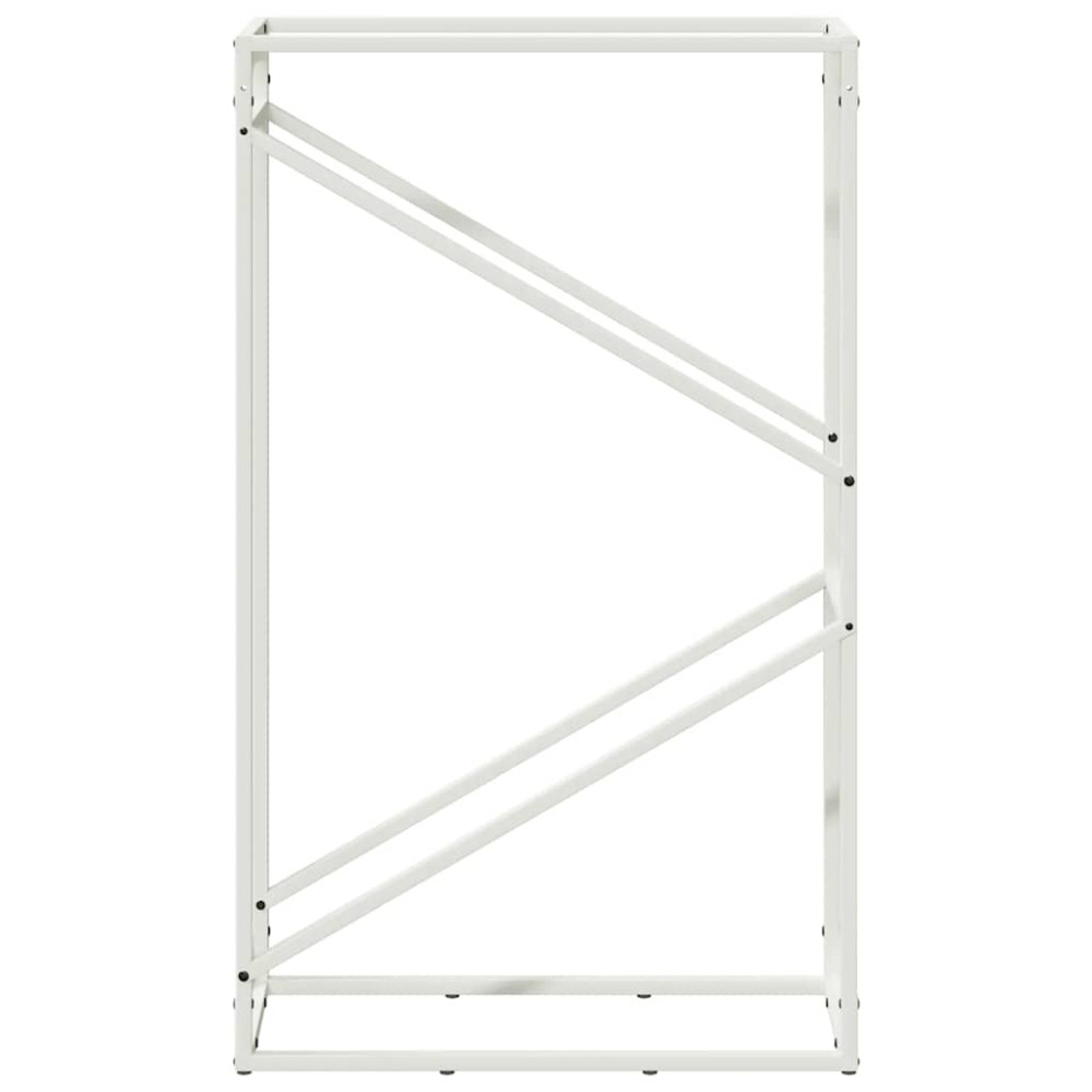 Produktbild för Vedställ vit 60x25x100 cm kallvalsat stål