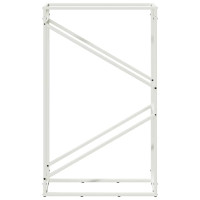 Produktbild för Vedställ vit 60x25x100 cm kallvalsat stål