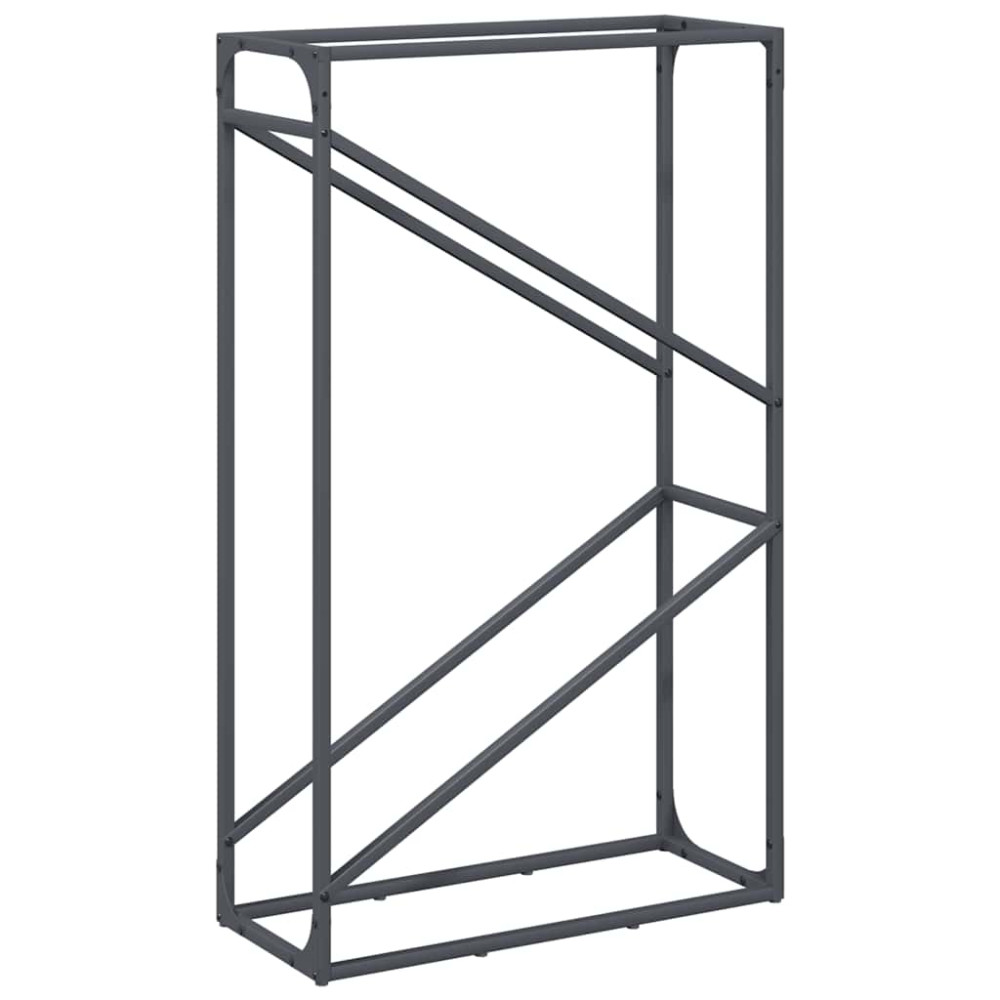 Produktbild för Vedställ antracit 60x25x100 cm kallvalsat stål