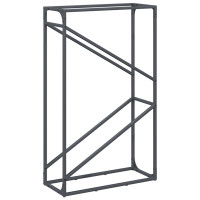 Produktbild för Vedställ antracit 60x25x100 cm kallvalsat stål
